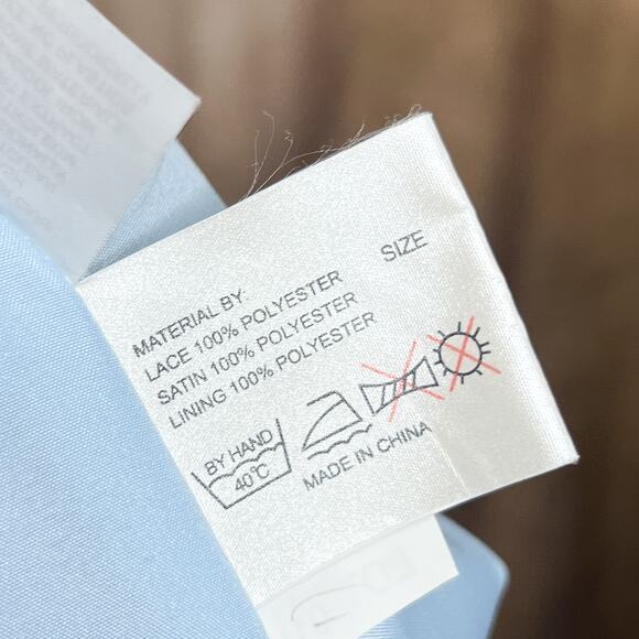 Impression Blue Formal Dress Maxi Sleeveless Layered Mesh Bedazzled Prom Fairy - Picture 15 of 15